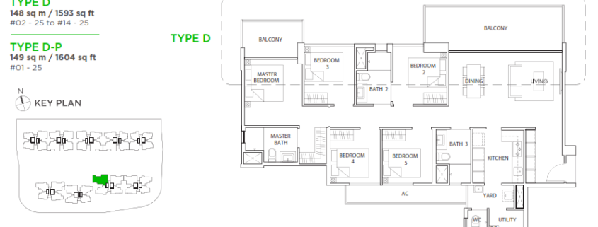the vales ec executive condo floorplan 5 br