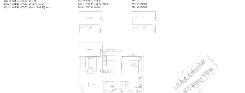 the visionaire ec executive condo 2 bedrooms floor plan