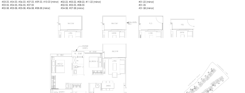 the visionaire ec executive condo 3 bedrooms floor plan